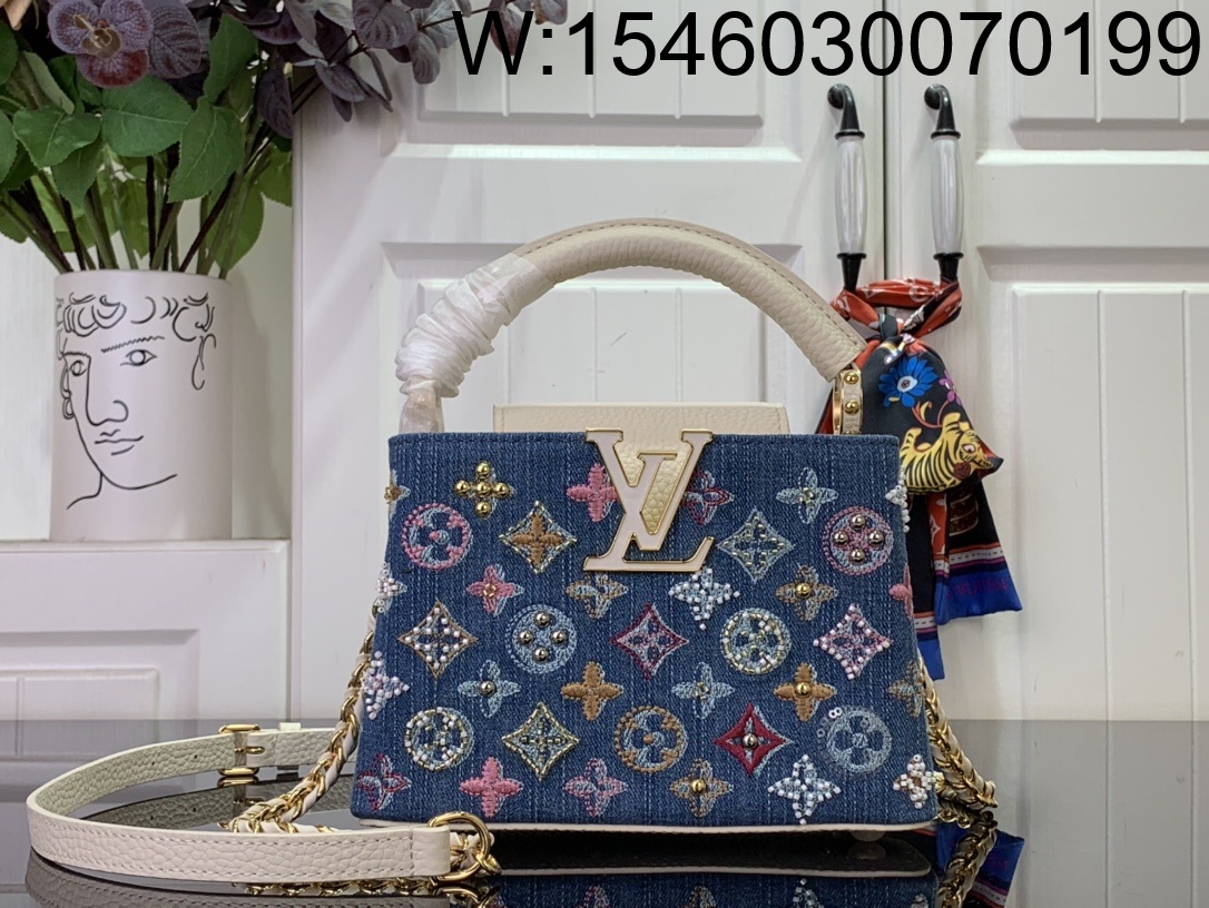 [88factory] 루이비통 카퓌신 미니 M12947 13.6*8*21cm 아이보리 