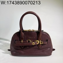 [JHL] 미우미우 아벙츄어 나파 레더 탑 핸들 스몰 백 와인 5BB169 28*16.5*10cm