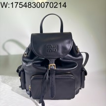 [JHL] 미우미우 레더 백팩 블랙 5BZ042 29.5*25*12.5cm