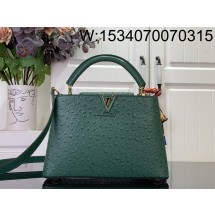 [88factory] 루이비통 카퓌신 스몰 타조무늬 27*18*9cm M24714 초록색