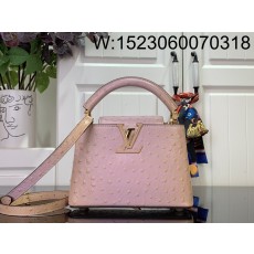 [88factory] 루이비통 카퓌신 미니 타조무늬 21*14*8cm M94227 핑크
