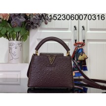 [88factory] 루이비통 카퓌신 미니 타조무늬 21*14*8cm M94227 와인