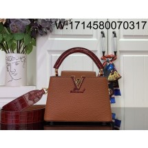 [88factory] 루이비통 카퓌신 미니 악어무늬 21*14*8cm M86036 적갈색