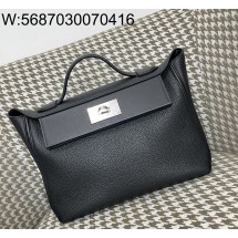 [장인의집] 에르메스 2424 29 은장 배색 블랙 togo/sw