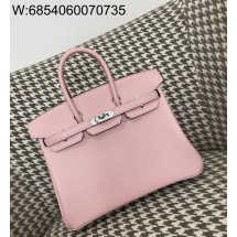 [장인의집] 에르메스 버킨 25 핑크 은장 산양가죽