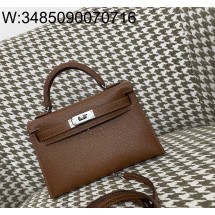 [장인의집] 에르메스 켈리 19 은장 다크 커피 epsom