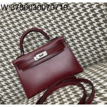 [장인의집] 에르메스 켈리 19 은장 다크 레드 box