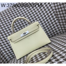 [장인의집] 에르메스 켈리 19 은장 연 옐로우 epsom