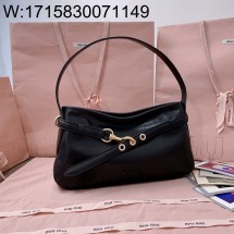 [JHL] 미우미우 아벙츄어 나파 레더 백 블랙 5BC182 33*19*5cm