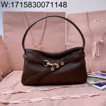 [JHL] 미우미우 아벙츄어 나파 레더 백 브라운 5BC182 33*19*5cm