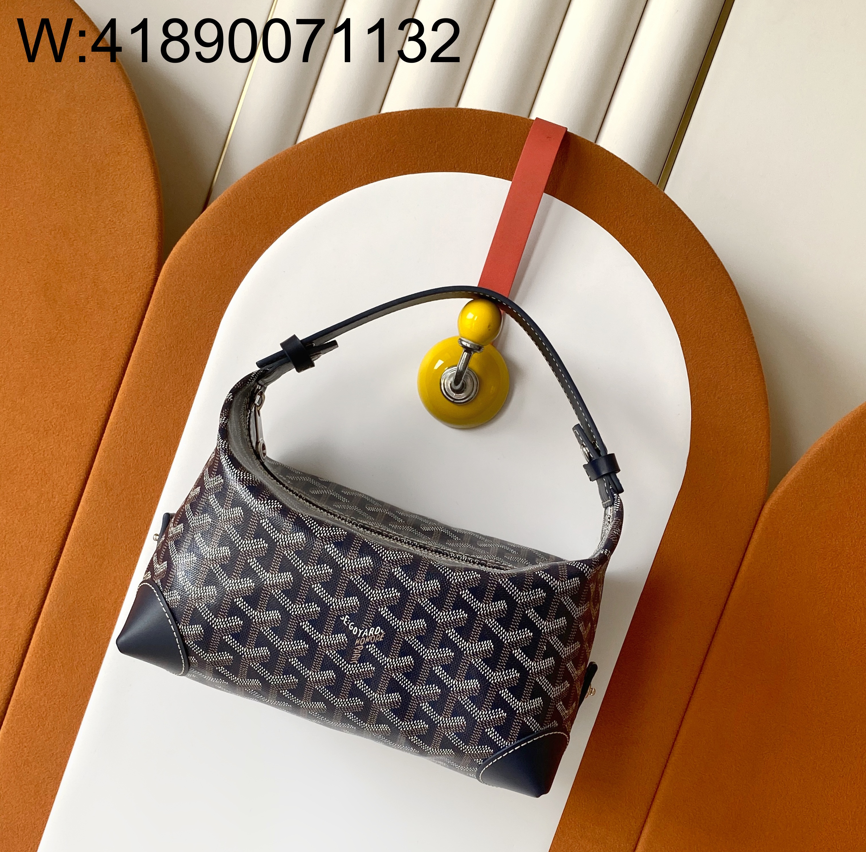 [리미티드] 고야드 toilet ecrue 화장실 백 네이비 23*13*12cm