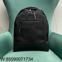 Pomegrante 생로랑 시티 백팩 나일론 캔버스 앤 레더 블랙 821007 32*16*42cm