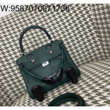 [장인의집] 에르메스 켈리 미니 은장 흑록색 이음 swift 악어가죽