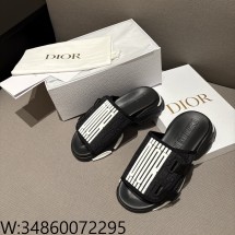 [QR 5009] 디올 D 완더 뮬 슬리퍼 샌들 블랙