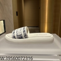 [QR 5009] 디올 디올리비에라 D 웨이 슬리퍼 샌들 화이트 오블리크