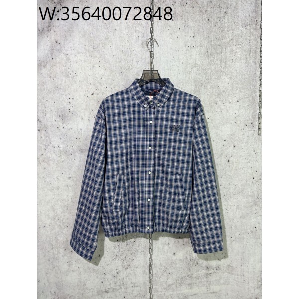 [사슬공장] 미우미우 SS25 체크 단추 자켓 블루