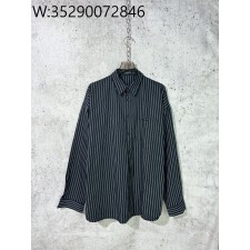 [사슬공장] 발렌시아가 SS25 스트라이프 긴팔 셔츠 블랙