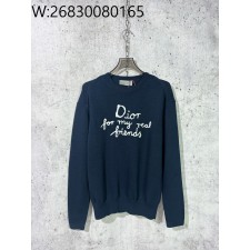 [사슬공장] 디올 SS25 DIOR AND HYLTON NEL 자수 니트 블루