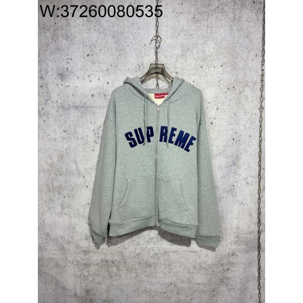 [사슬공장] 슈프림 FW24 위크11 Arc Thermal Zip Up Hooded Sweatshirt 후드집업 그레이