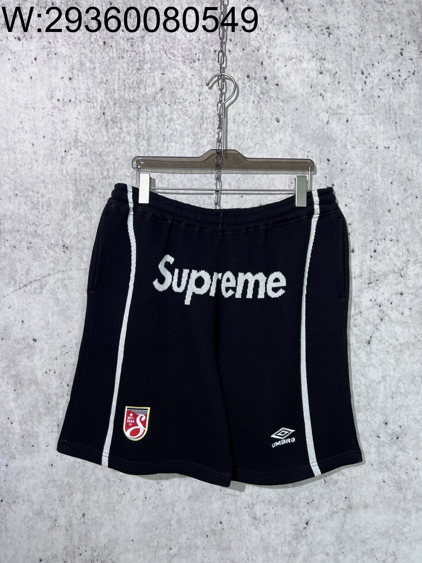 [사슬공장] 슈프림 x umbro SS25 위크9 모노그램 자카드 반바지 블랙