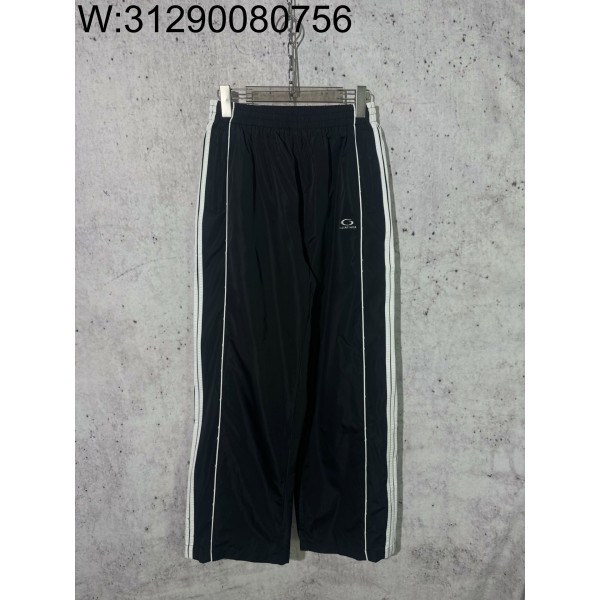 [사슬공장] 발렌시아가 Tracksuit 캐쥬얼 옆 흰색 줄 루즈핏 팬츠 블랙