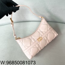 [JHL] 디올 미스 카로 미니 호보 숄더백 매크로까나쥬 쉽스킨 파우더 핑크 24*14*6.5cm 