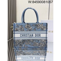 [JHL] 디올 북 토트 백 미듐 화이트 스카이 블루 M1296ZEZG M65E 36*28cm
