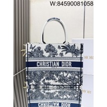 [JHL] 디올 북 토트 백 미듐 화이트 블루 M1296ZEZG 36*28cm