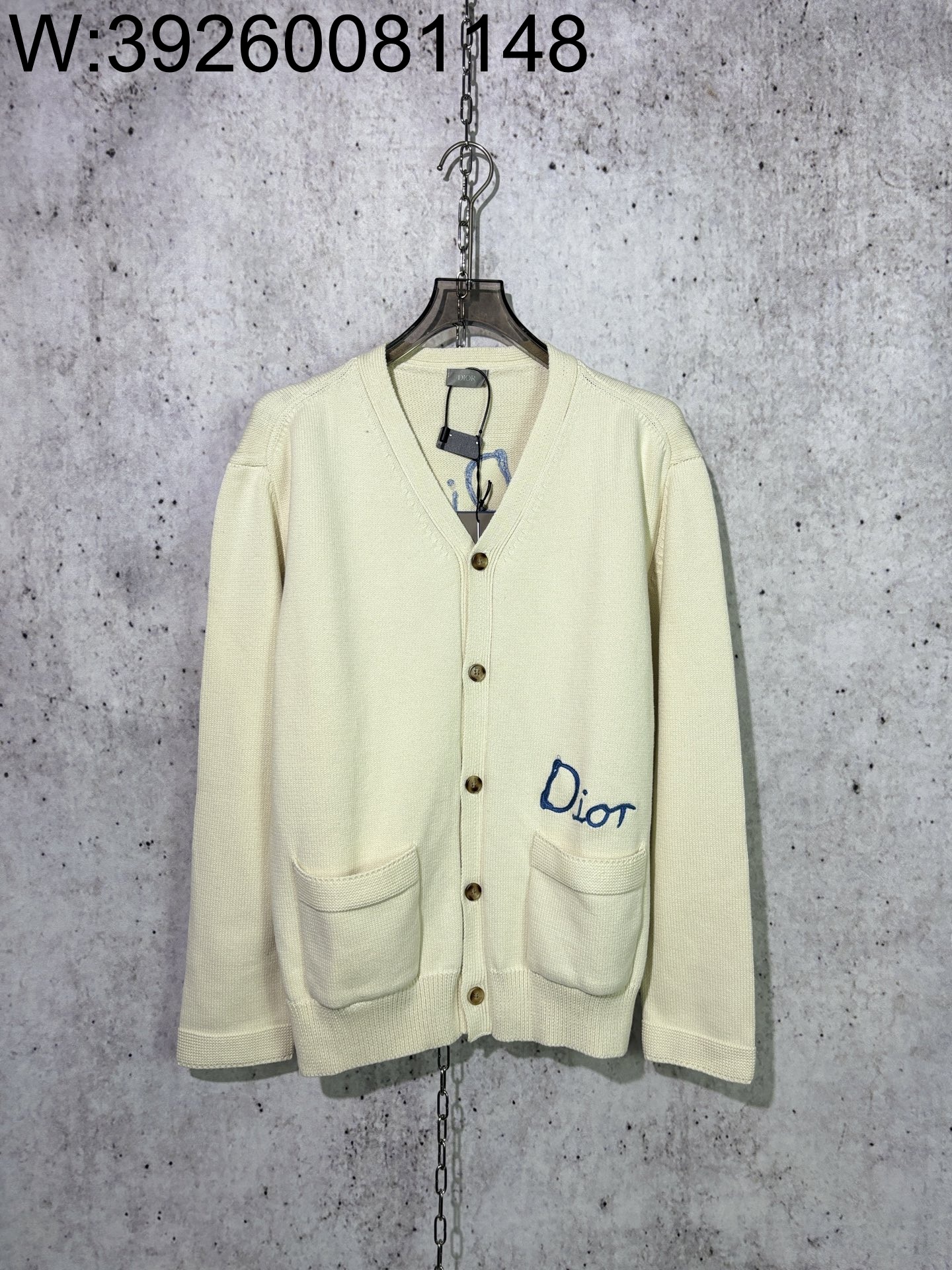 [사슬공장] 디올 SS25 모노그램 자수 가디건 베이지