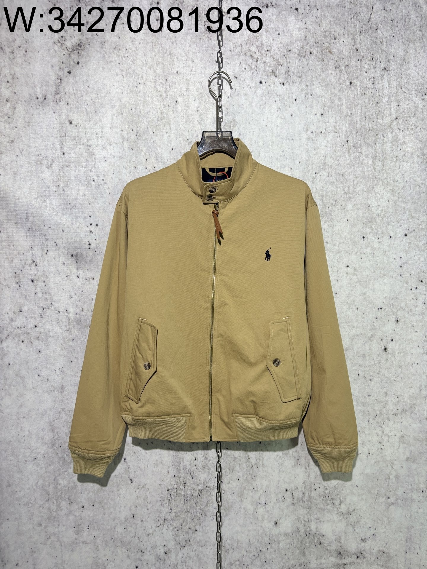 [사슬공장] 폴로 랄프로렌 Ralph Lauren 로고 자수 지퍼 자켓 카키