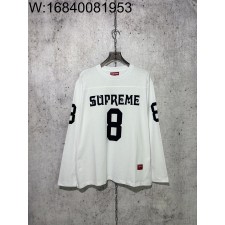 [사슬공장] 슈프림 SS25 모노그램 8 유니품 긴팔티 화이트