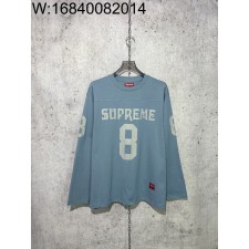 [사슬공장] 슈프림 SS25 모노그램 8 유니품 긴팔티 블루