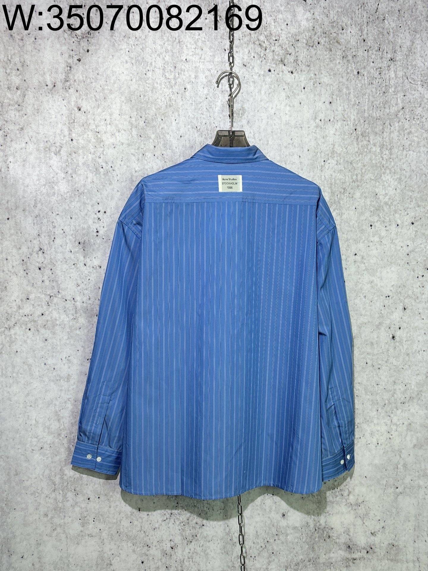 [사슬공장] 아크네 스튜디오 ACNE Studios 1996 FW25 캐쥬얼 스트라이프 긴팔 셔츠 블루