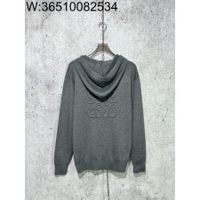 [사슬공장] 로에베 FW25 아나그램 양털 후드집업 그레이