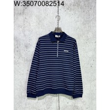 [사슬공장] 미우미우 스트라이프 반지퍼 카라티 / 긴팔티 / 폴로 / 폴로티 네이비