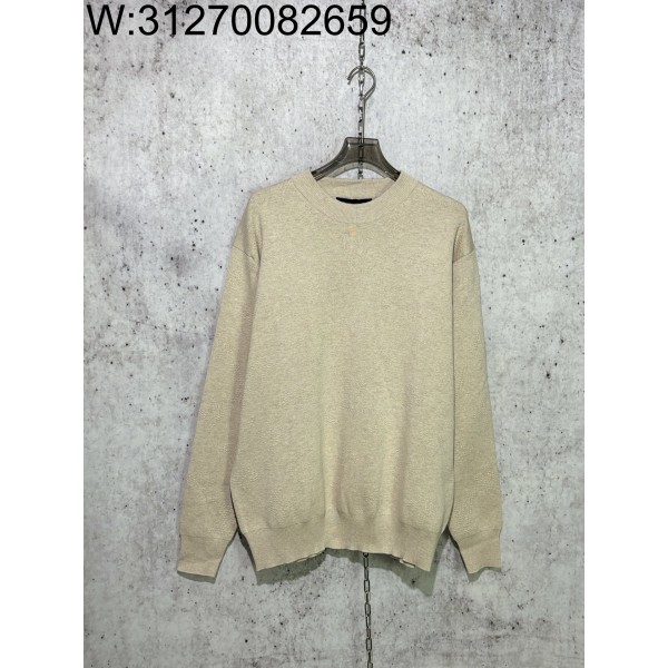 [사슬공장] 루이비통 SS25 로고 자카드 단색 니트 베이지