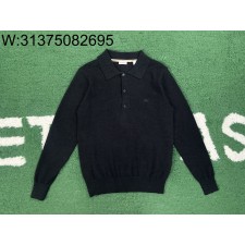 [잔디집1] 버버리 SS25 승마 자수 단색 긴팔 폴로 / 카라티 / 긴팔티 / 폴로티 블랙