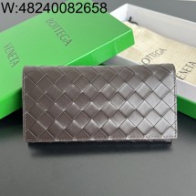 징 팩토리 보테가베네타 동전 지갑을 갖춘 인트레치아토 장지갑 749438 19*9.5*1.5cm 초콜릿