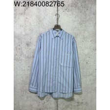 [사슬공장] 디올 SS24 자수 스트라이프 긴팔 셔츠 라이트 블루