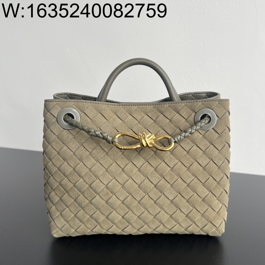 징 팩토리 보테가베네타 스몰 안디아모 743568 25*22*10.5cm 올리브 스웨이드