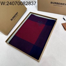 AGG 버버리 TB 캐시미어 체크 스카프 180*32cm 와인