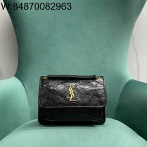 Pomegrante 생로랑 빈티지 가죽 소재 NIKI BABY 633160 22*17*12cm 블랙 금장