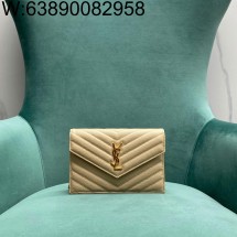 Pomegrante 생로랑 금장 마틀라세 모노그램 체인 숄더백 지갑 393953 19*4*11cm 스몰 베이지