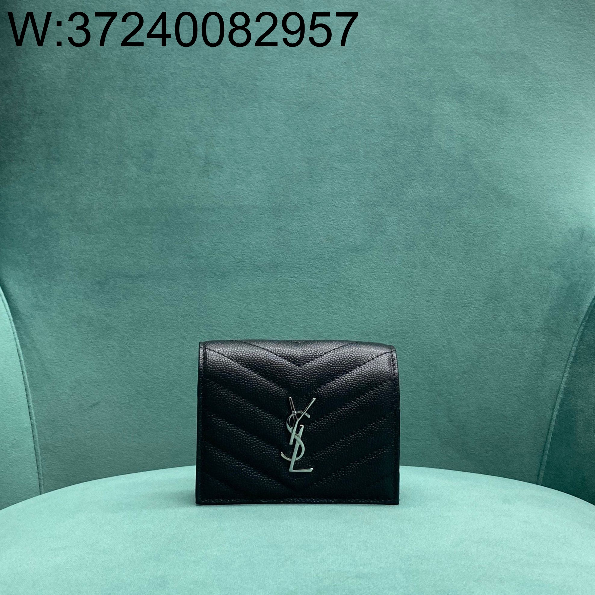 Pomegrante 생로랑 그랑 드 뿌드르 엠보스드 가죽 소재의 CASSANDRE SAINT LAURENT MATELASSÉ 카드 케이스 530841 11*3*8.5cm 블랙