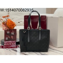 [JHL] 구찌 GG 엠블럼 미디엄 토트백 블랙 847456 25*20*10cm