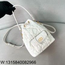 [JHL] 디올 카로 버킷백 스몰 매크로까나쥬 화이트 24*20*9cm M3372UNOZ M030