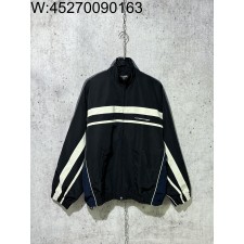 [사슬공장] 발렌시아가 FW25 루즈핏 배색 이음 자켓 바람막이 블랙 