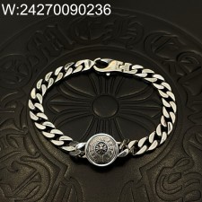 AGG 크롬하츠 동그라미 로고 각인 팔찌