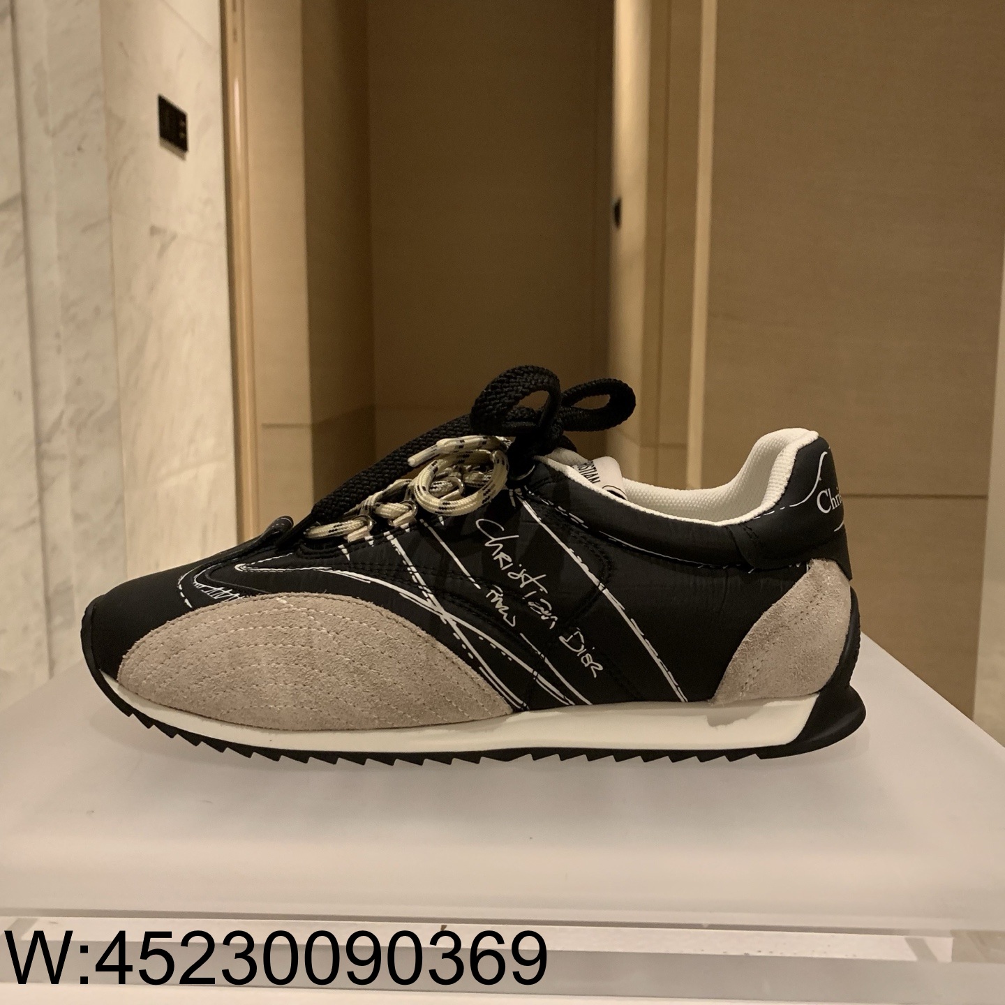 [QR 5009] 디올 D-Sketch 스케치 스니커즈 블랙