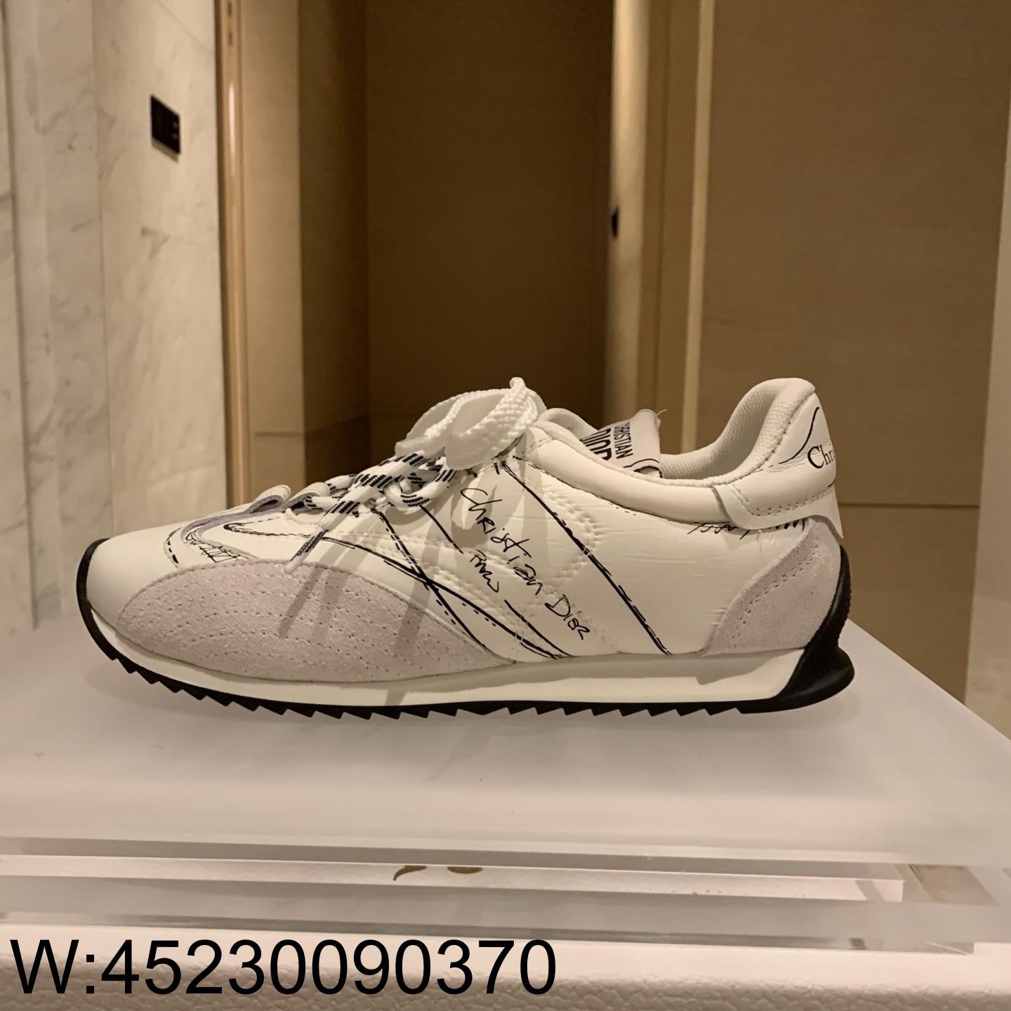 [QR 5009] 디올 D-Sketch 스케치 스니커즈 화이트